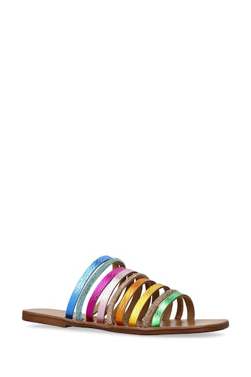Kurt Geiger London Multi Metalic Daisy Rainbow Sandals