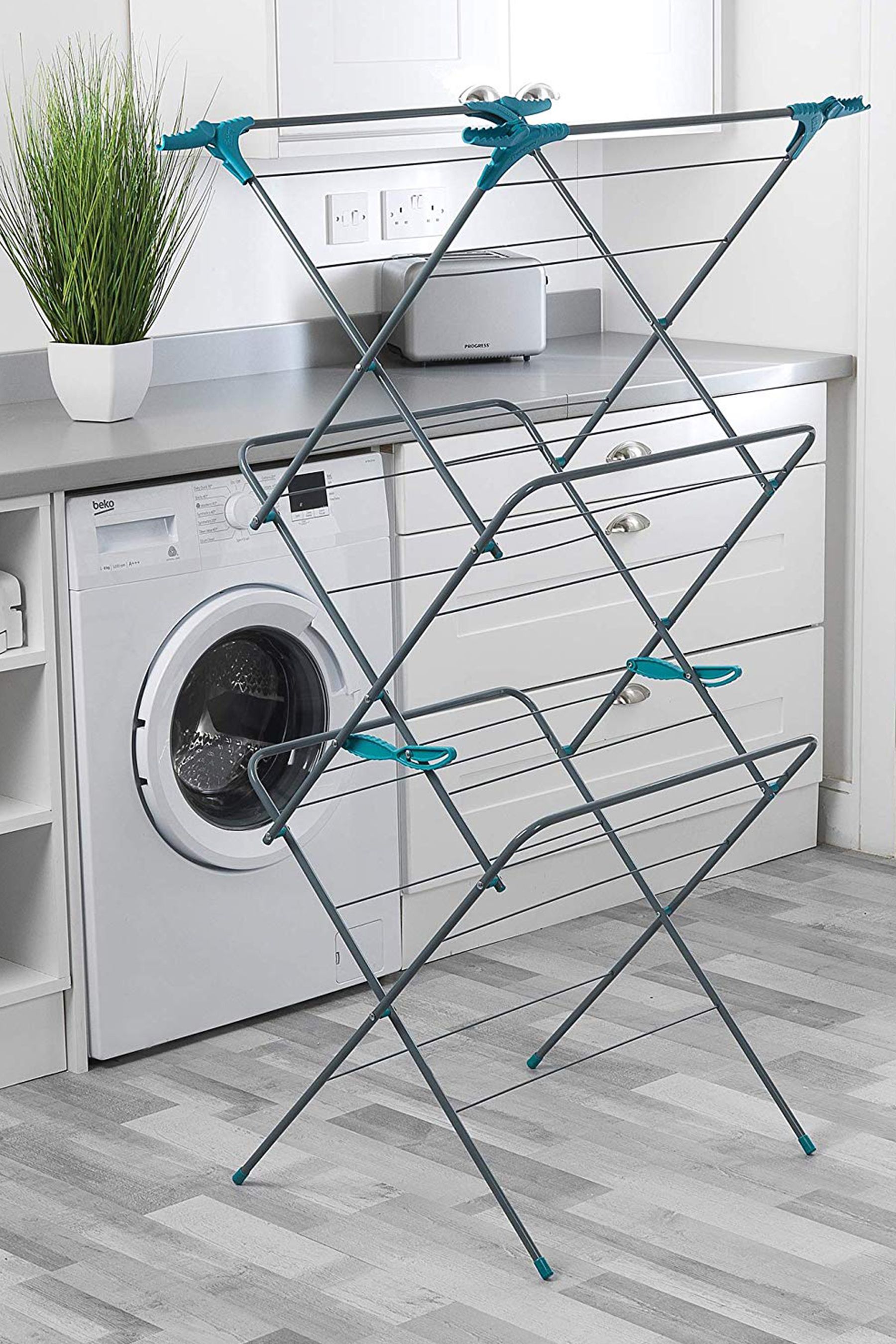 Buy Beldray Blue 3 Tier Elegant Clothes Airer Drying Rack from the