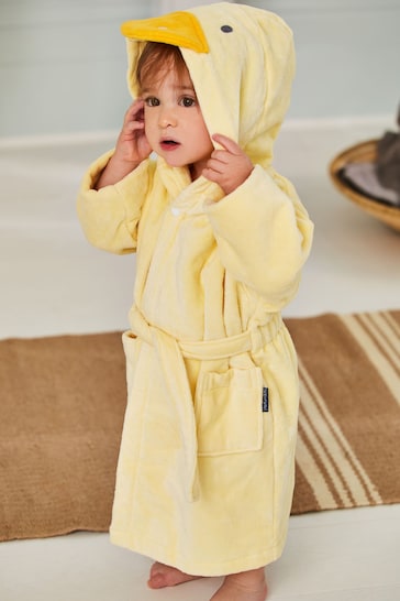 JoJo Maman Bébé Yellow Personalised Duck Dressing Gown