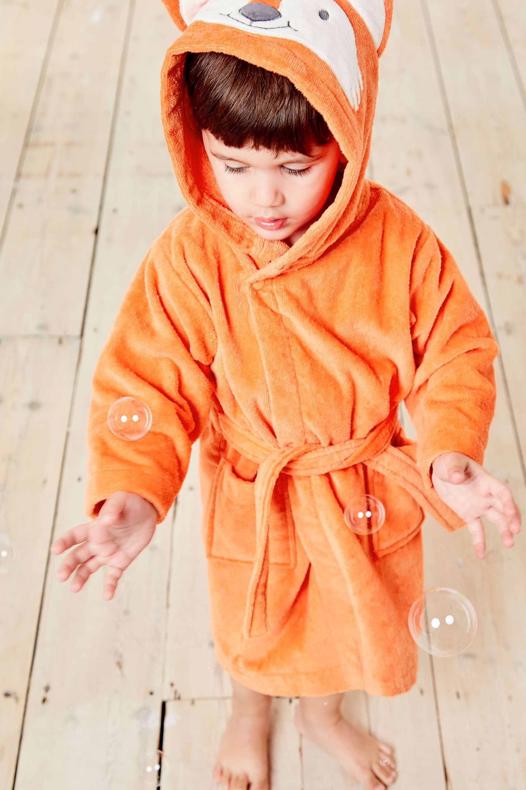 Buy JoJo Maman Bebe Rust Personalised Fox Cotton Dressing Gown from the Next UK online shop