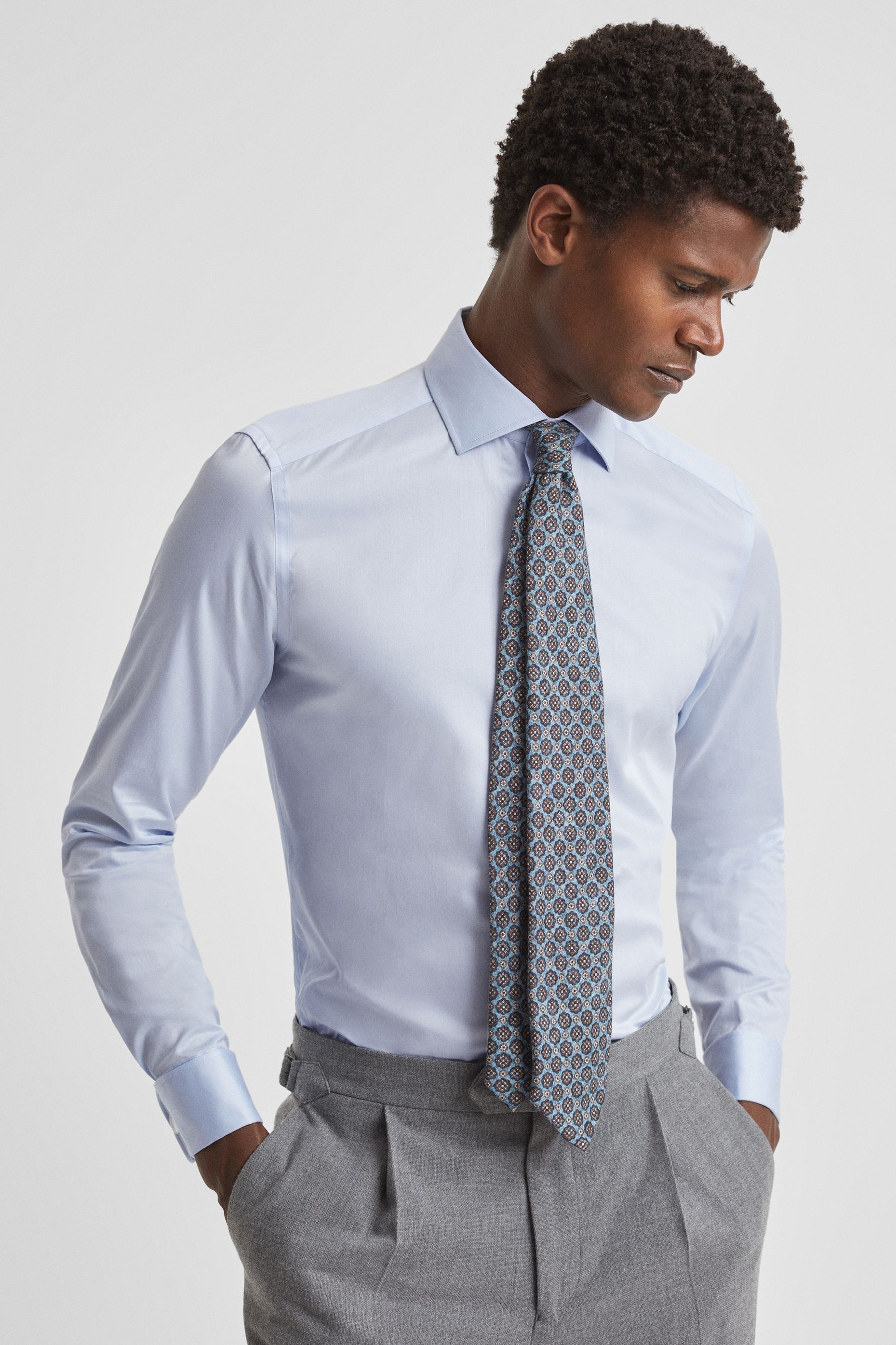 Slim fit cutaway collar shirt clearance