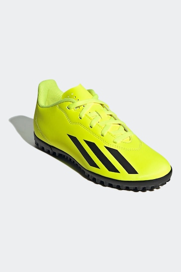 adidas Yellow Football X Crazyfast Club Turf Kids Boots