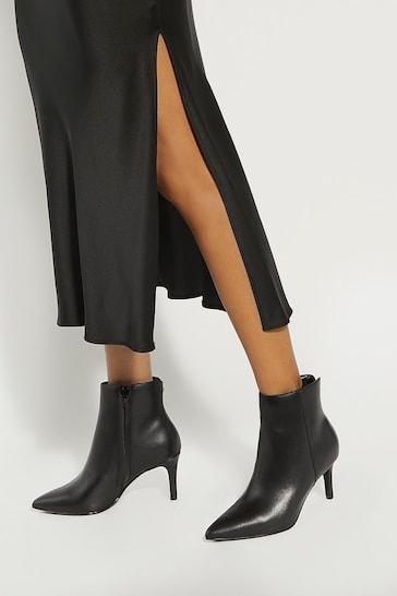 Dune London Obsessive 2 Mid Heel Black Ankle Boots