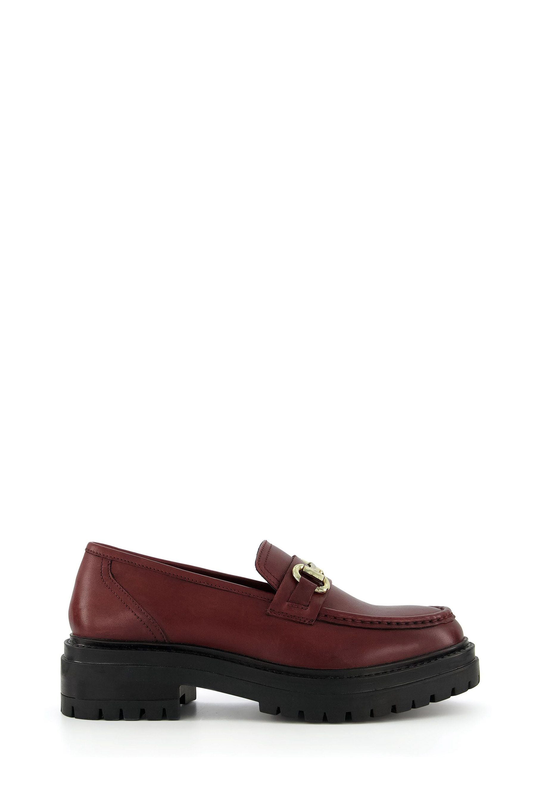 Dune red loafers sale