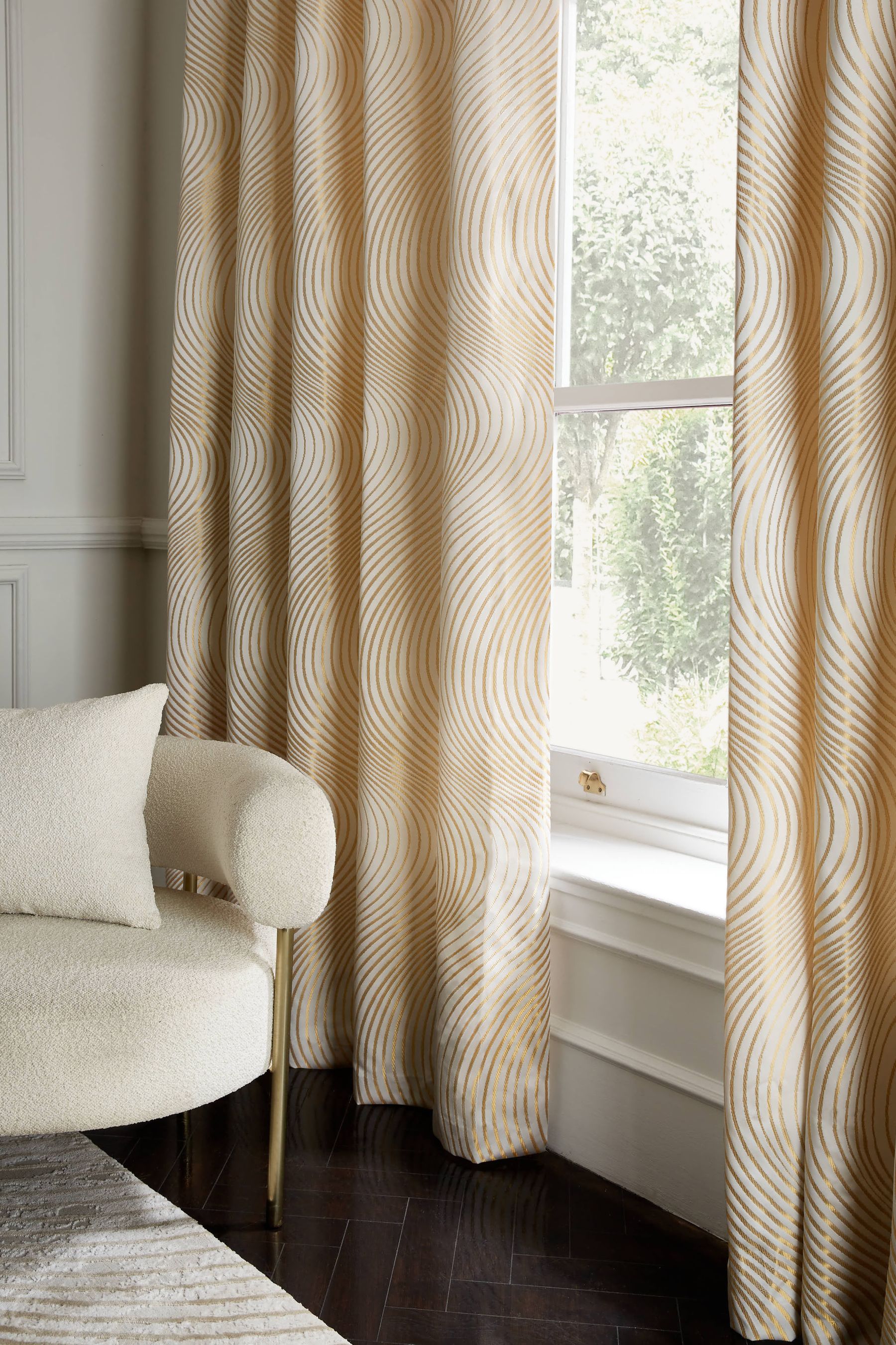 White gold sale curtains
