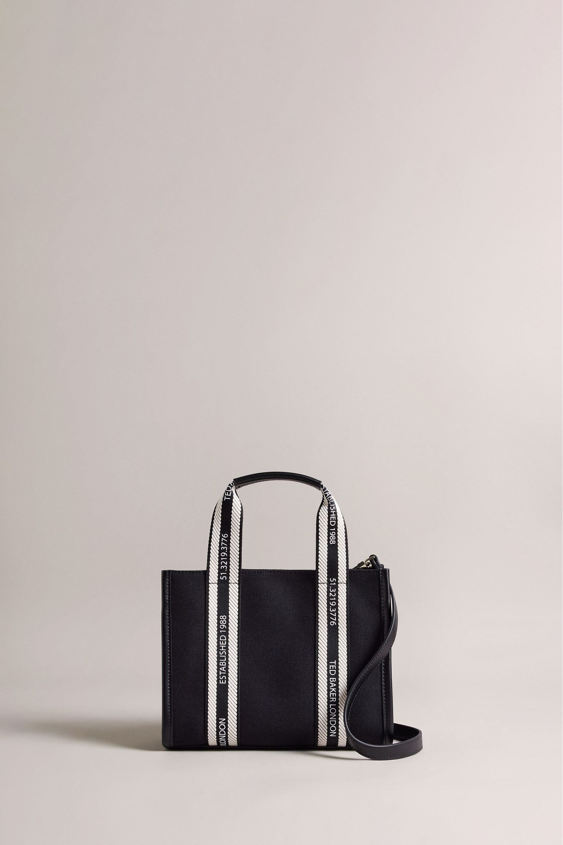 Buy Ted Baker Black Small Georjea Branded bing Canvas Tote Bag from