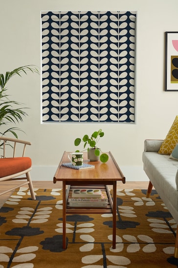 Orla Kiely Whale Solid Stem Made to Measure Roman Blinds