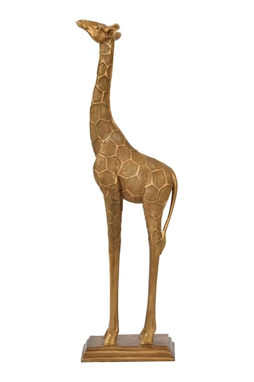 Libra Gold Giant Giraffe Gold Sculpture Head Forward