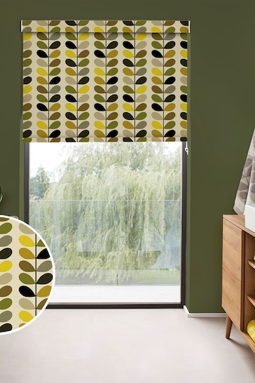 Orla Kiely Yellow Multi Stem Made to Measure Roller Blinds
