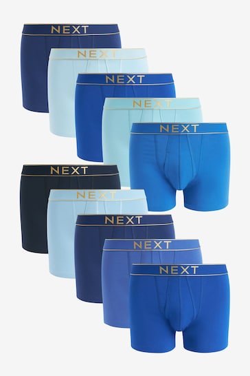 Blue Gold Waistband 10 pack A-Front Boxers