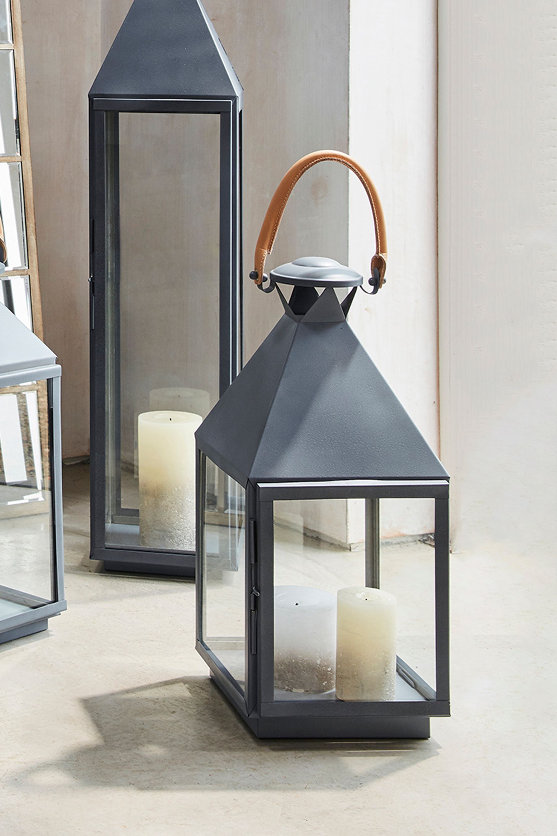 Libra Grey Kensington Square Lantern