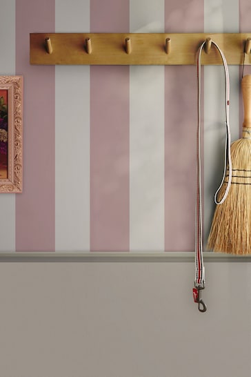 Joules Pink Harborough Stripe Wallpaper