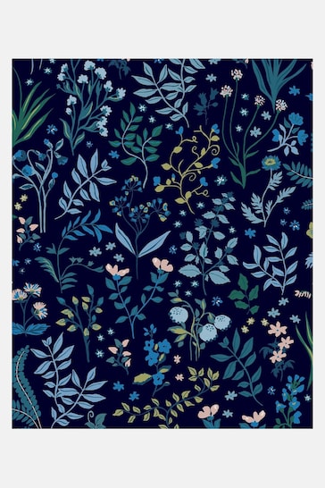 Joules Navy Blue Holcombe Floral Wallpaper