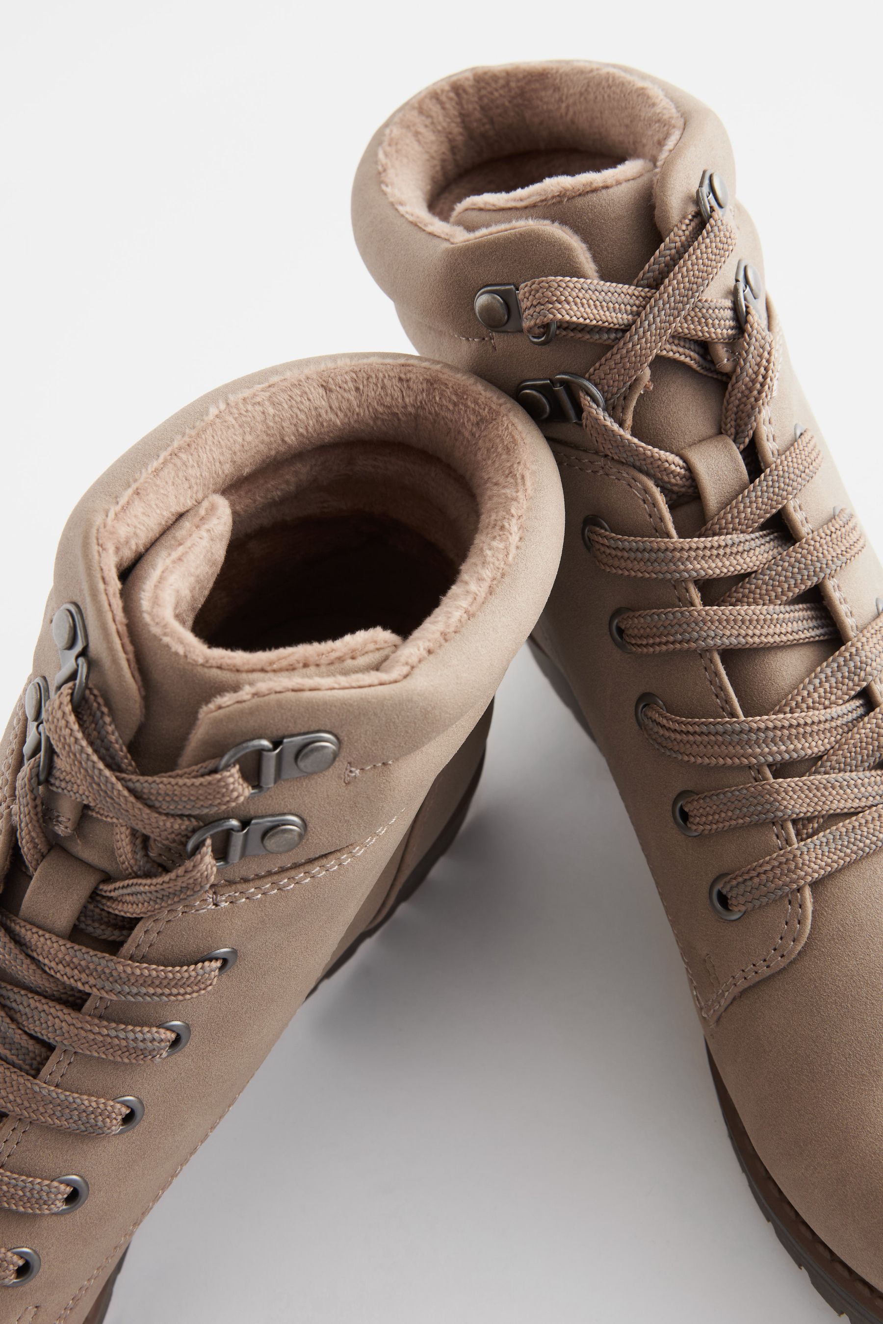Neutral Extra Wide Fit Forever Comfort Casual Lace Up Boots