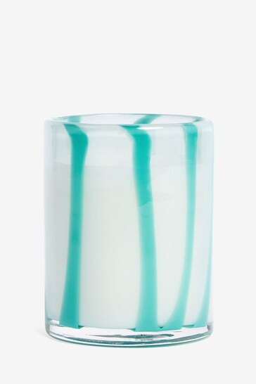 Blue Single Wick Sea Salt Scented Candle