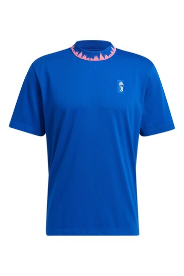 adidas Blue Juventus Lifestyler Heavy Cotton T-Shirt