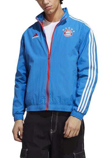 adidas Blue FC Bayern Reversible Anthem Jacket