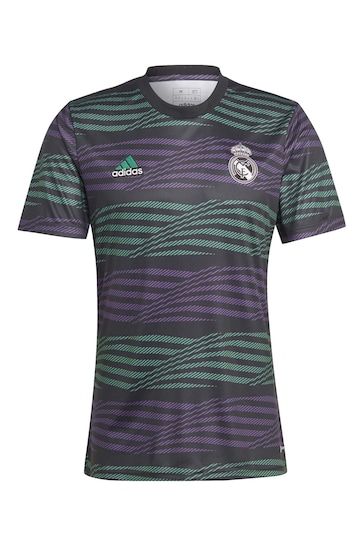 adidas Black Real Madrid Pre Match Shirt