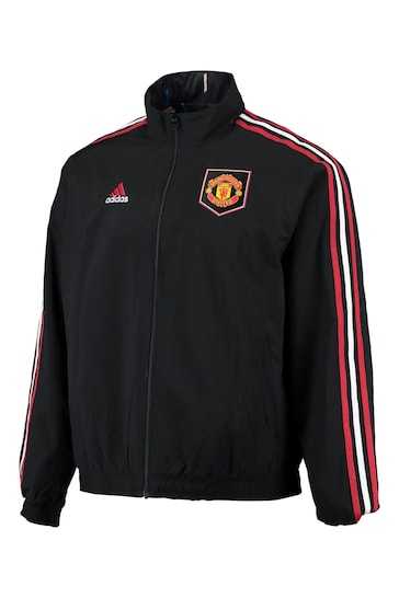 adidas Black Manchester United Reversible Anthem Jacket