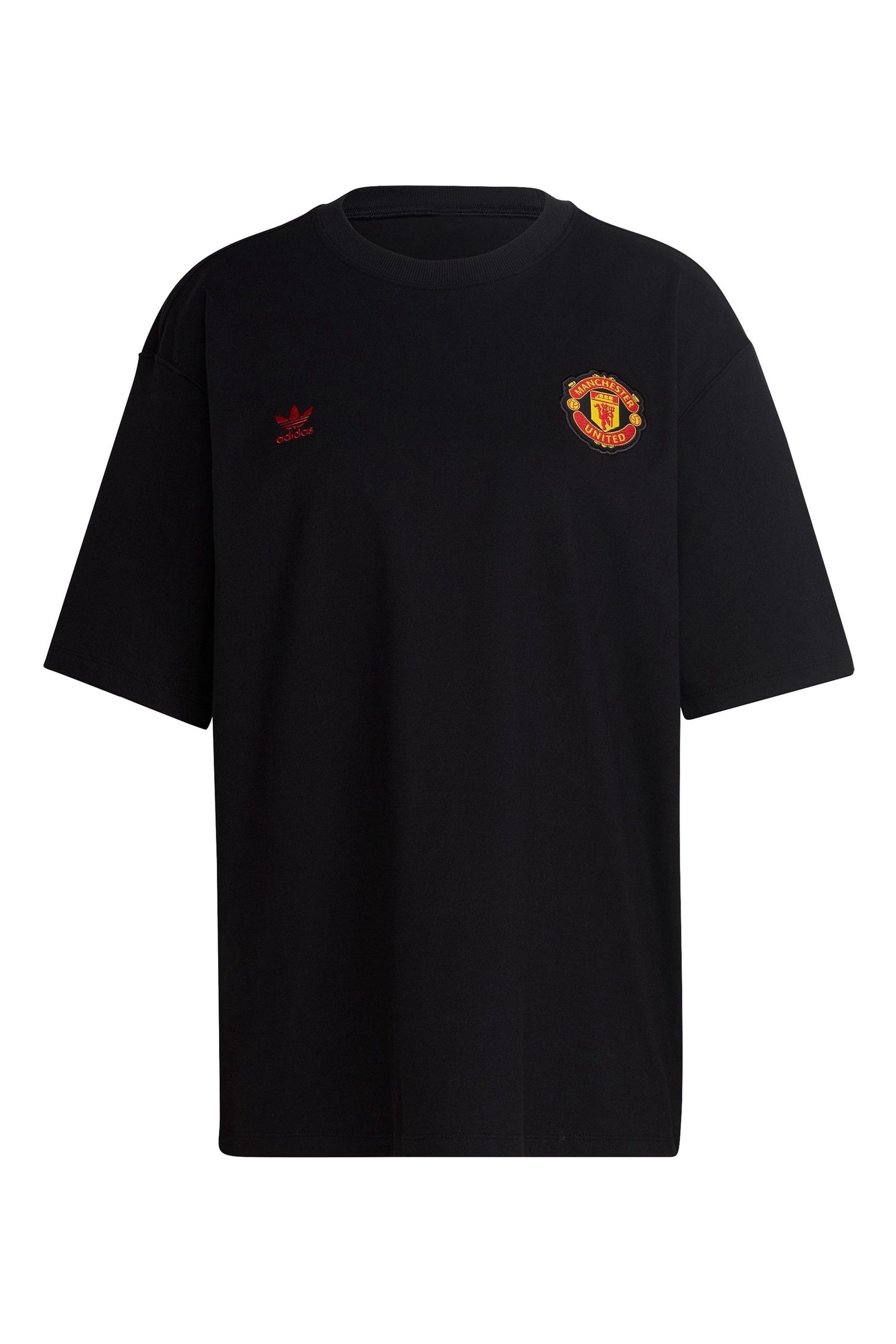 Buy adidas Black Manchester United x Originals Essentials T Shirt