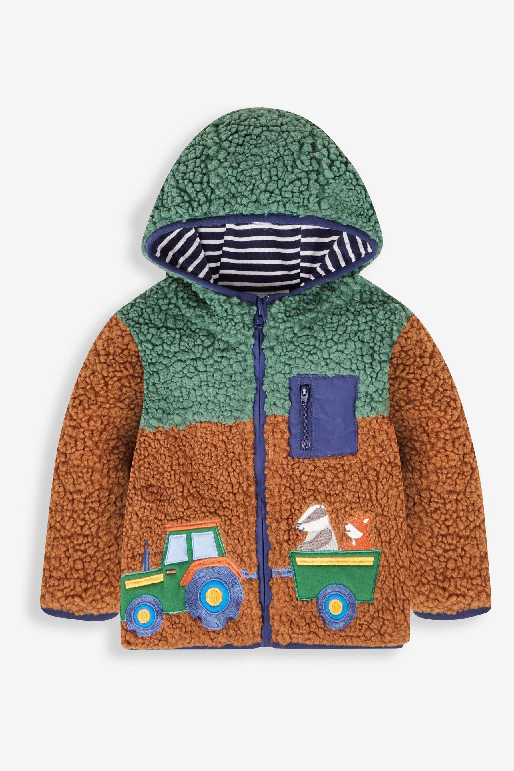 Buy JoJo Maman B b Mustard Yellow Tractor Borg Hoodie from the