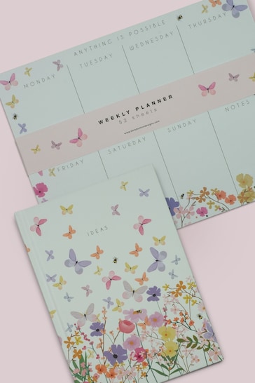 Belly Button Designs Meadow A5 Notebook & Weekly Planner Set