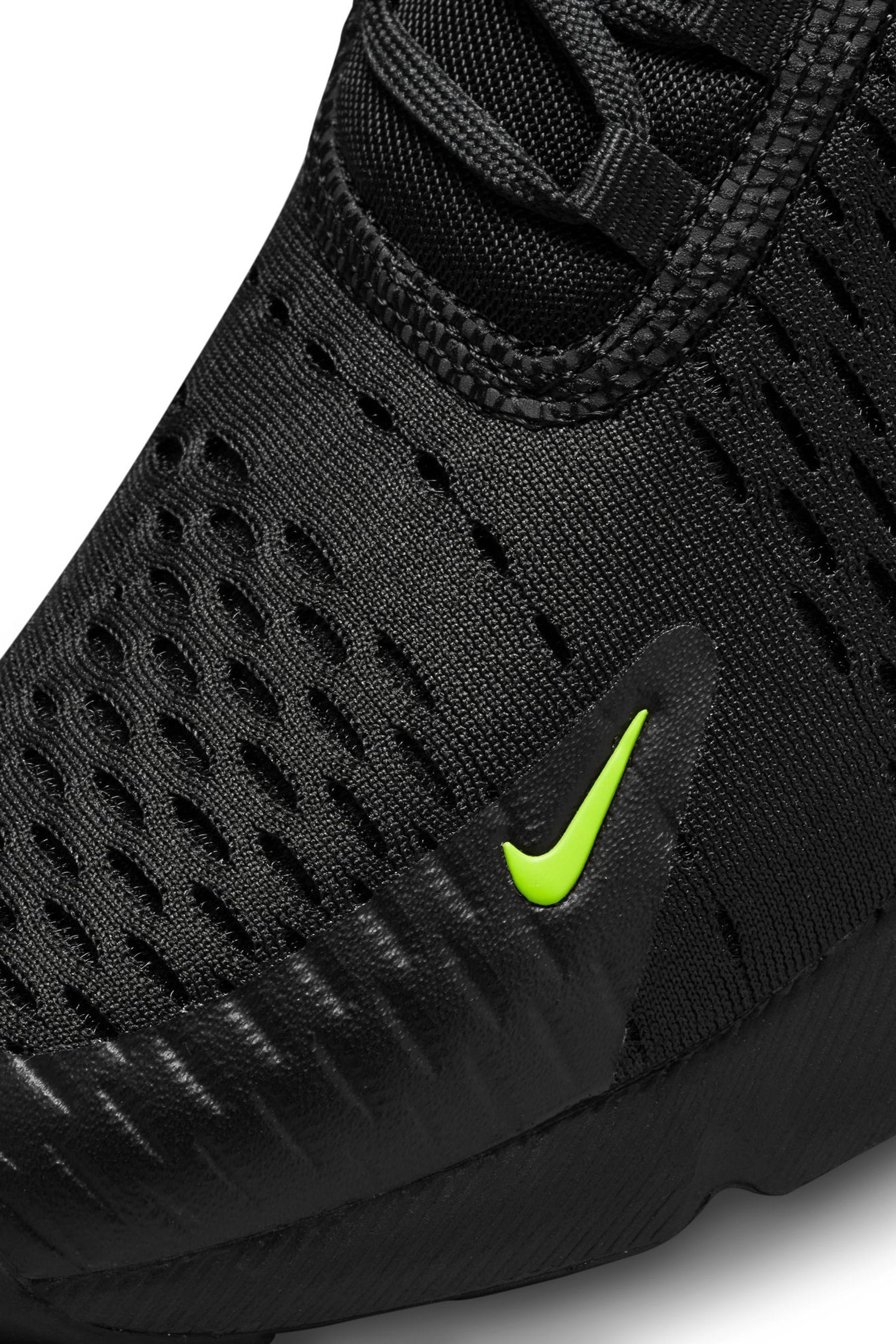 Nike air max 270 2024 black and lime green