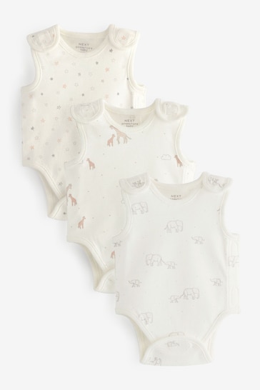 Neutral Character Premature Baby Bodysuits 3 Pack