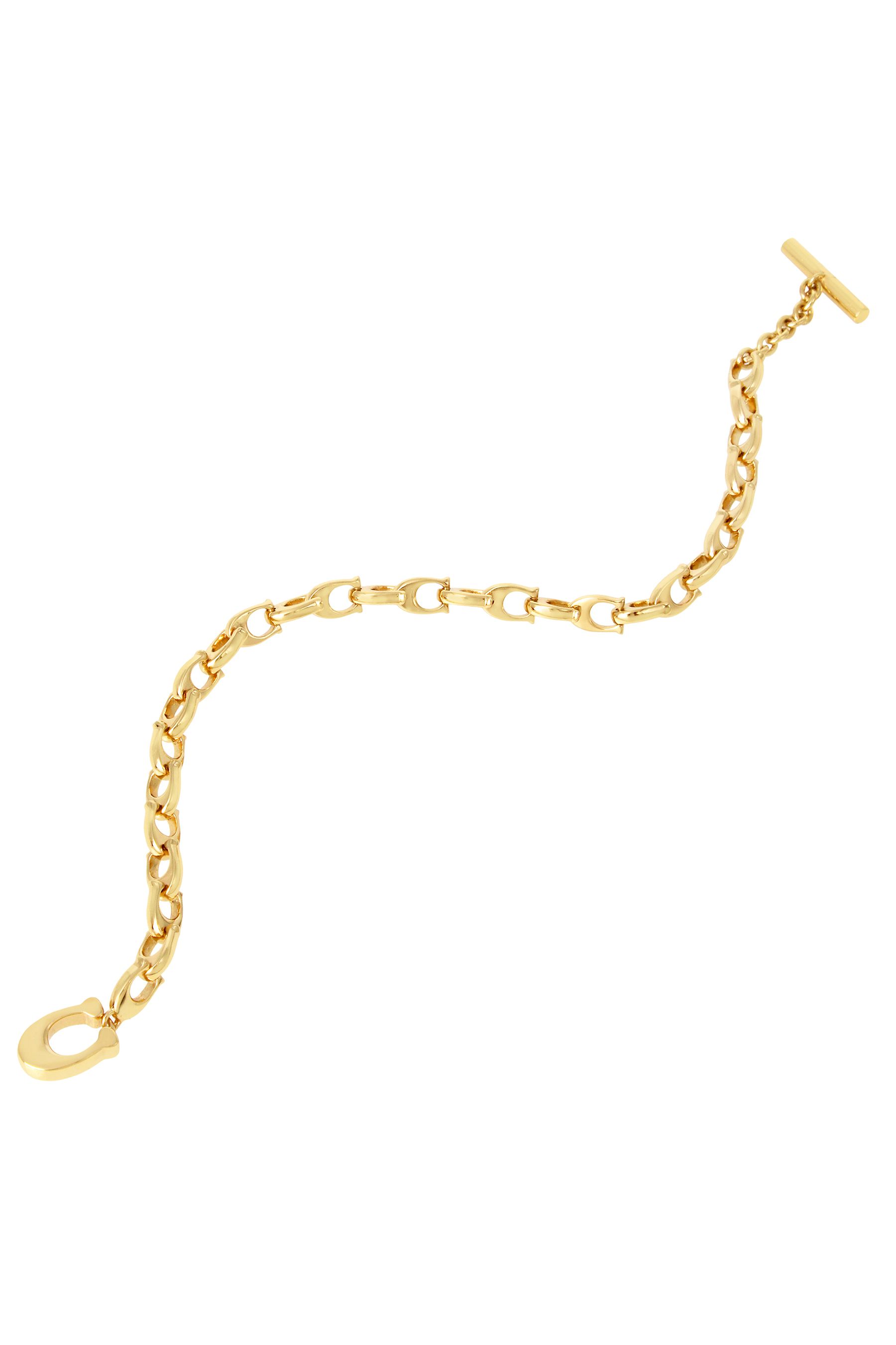 Coach Women's C Crystal Slider Bracelet - Gold/Clear
