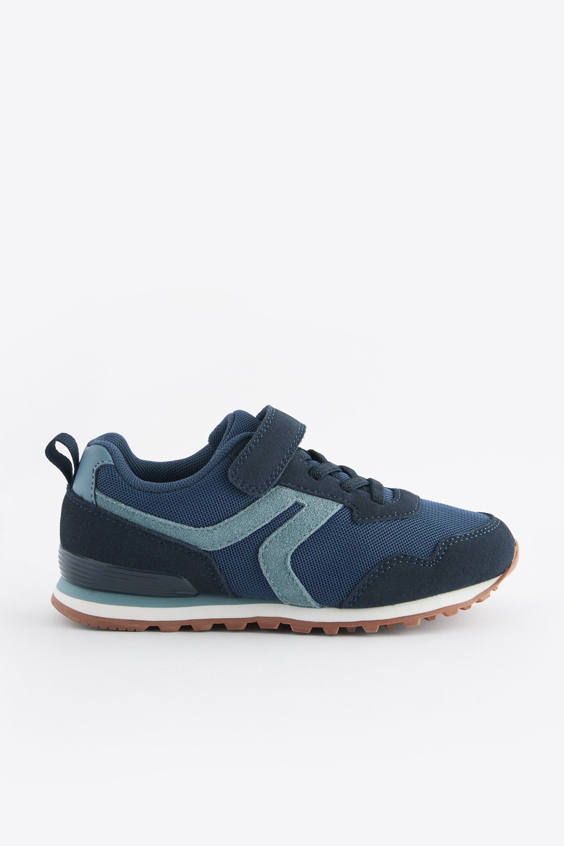 Boys elastic lace trainers clearance