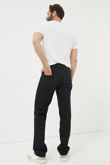 FatFace Black Straight Fit Jeans