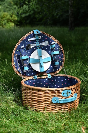 Beau And Elliot Heart Shaped Filled Picnic Basket For 2