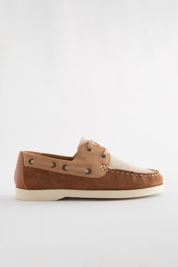 Neutral Leather Boat Shoes