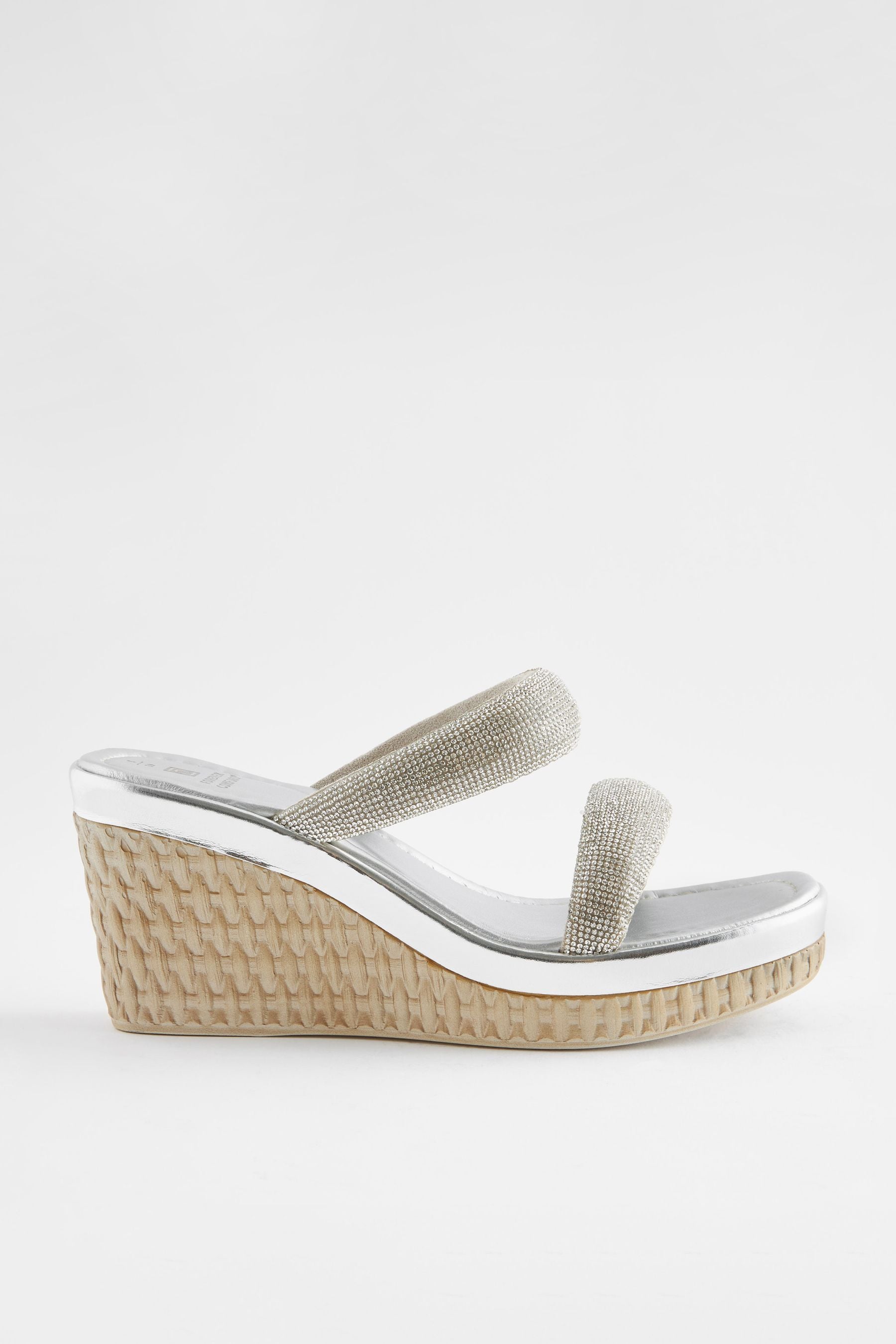 Silver cheap grey wedges