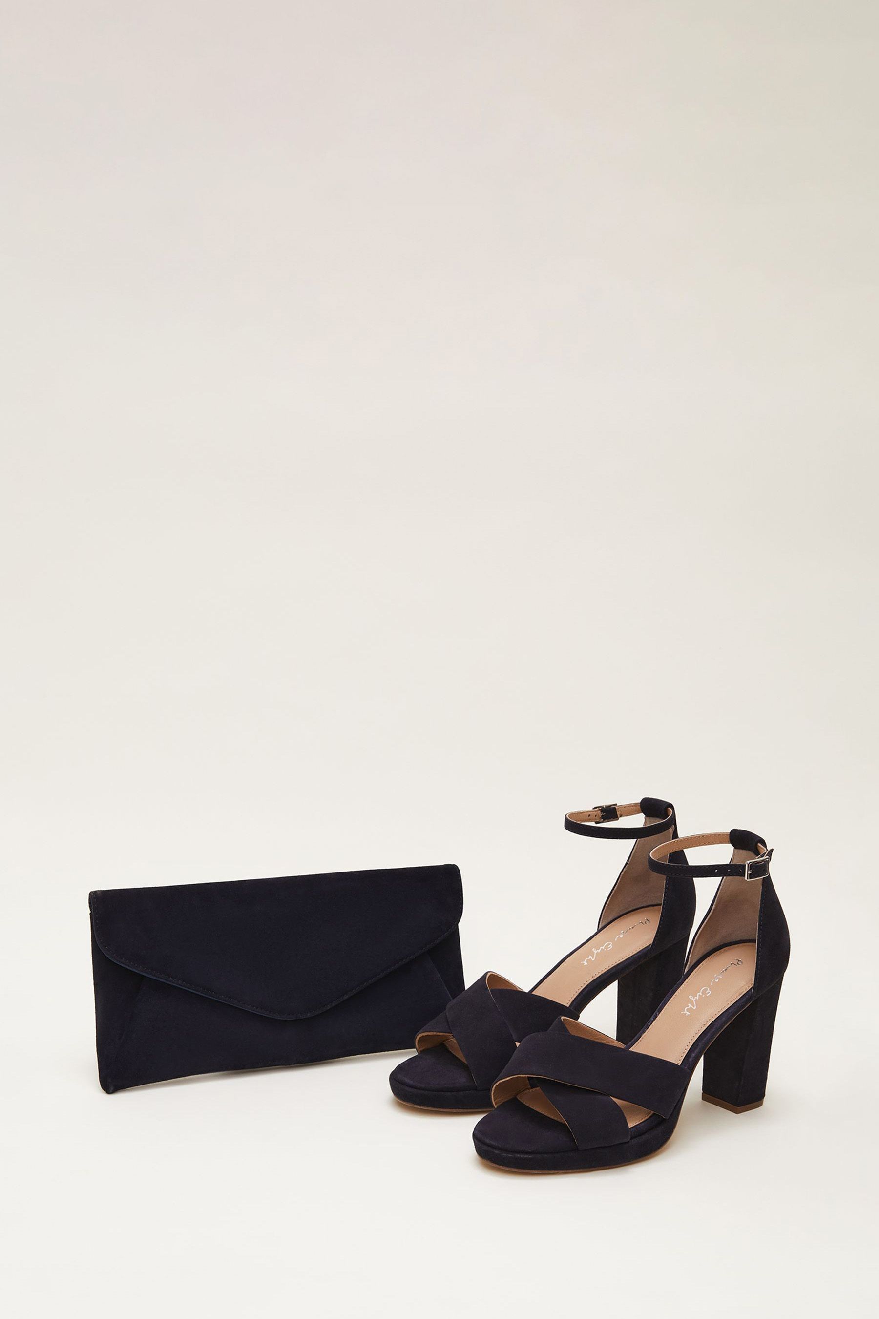 Buy Phase Eight Blue Suede Platform Heels from the Next UK online shop