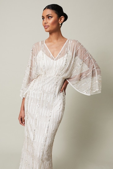 8+ Long Cream Dress