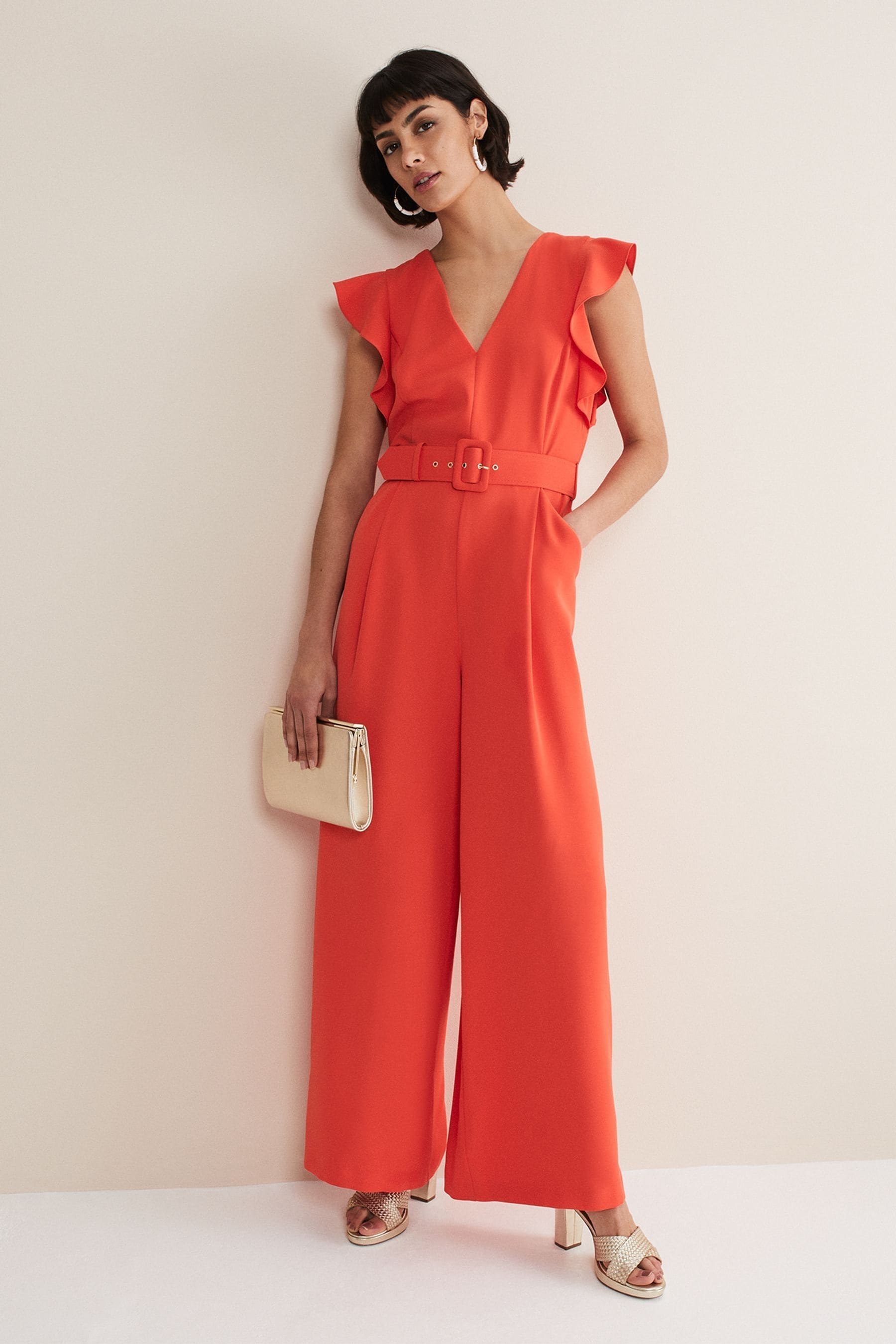 Phase eight deals orange jumpsuit