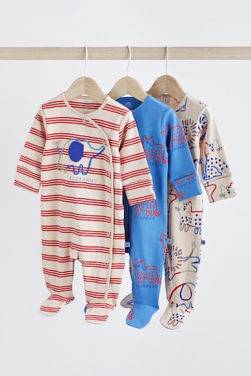 Red Character Baby Sleepsuits 3 Pack (0-2yrs)