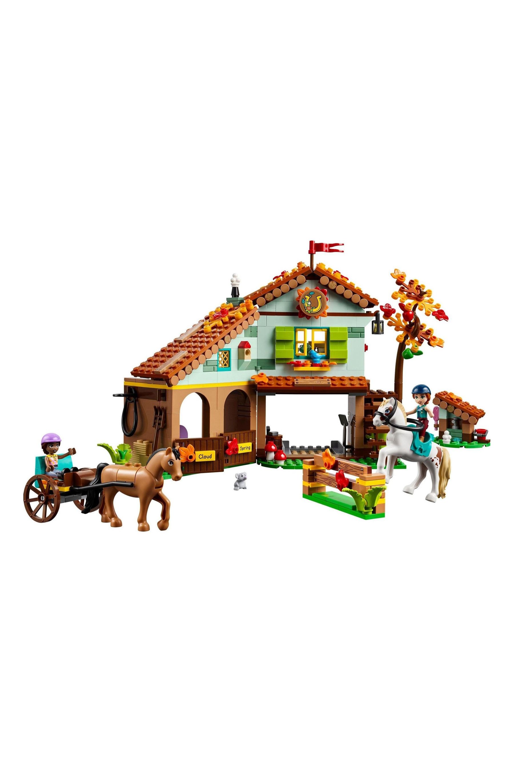 Buy LEGO Friends Autumn s Horse Stable with 2 Toy Horses 41745 from the Next UK online shop
