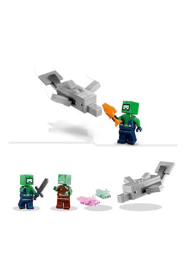 Buy LEGO Minecraft The Axolotl House Underwater Set 21247 from the