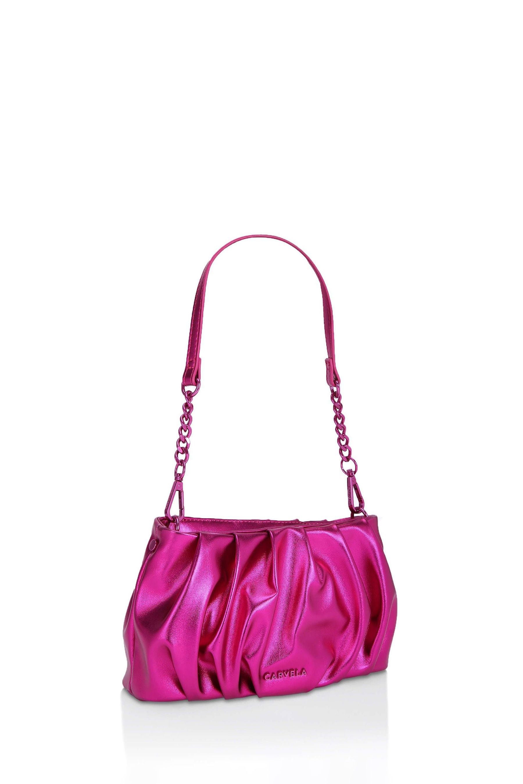 Carvela pink online clutch bag
