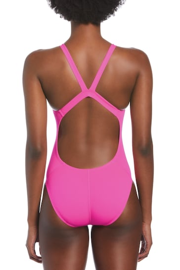 Nike Pink Nike Swim Hydrastrong Solid Swimsuit