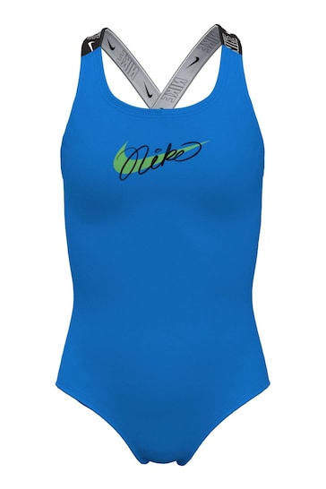 Nike Blue Logo Tape Midkini Bikini Set