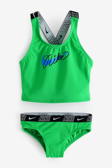 Logo Tape Midkini Bikini Set Nike Green