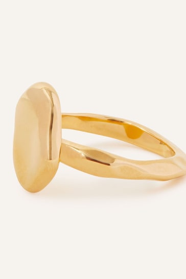 Accessorize Gold Tone 14ct Organic Shape Ring