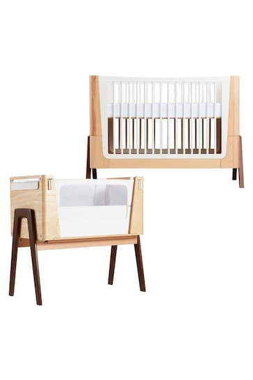 Gaia Baby Natural Hera Cot Bed and Bedside Crib Set