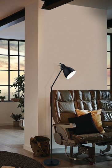 Eglo Black Priddy Steel Adjustable Floor Lamp
