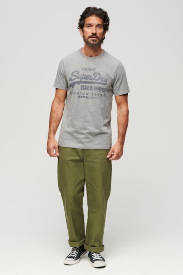 Superdry Grey Classic Vl Heritage T-Shirt