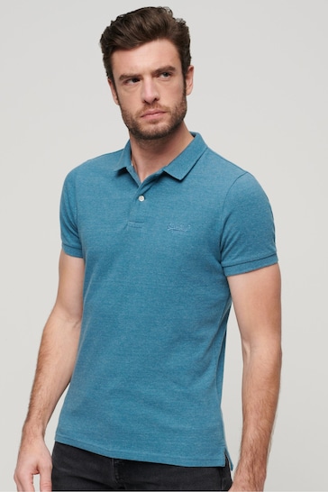 Superdry Teal Blue Classic Pique Polo Shirt