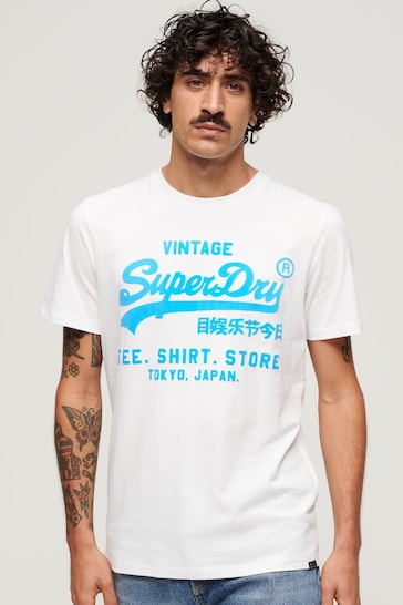 Superdry White Neon T-Shirt